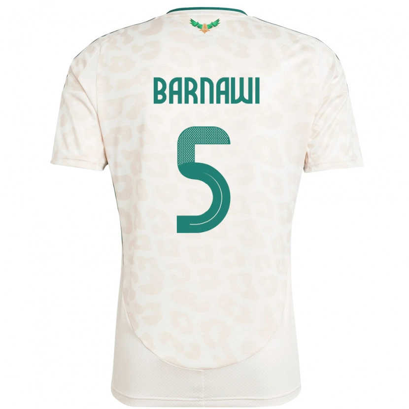 DanxenレディースサウジアラビアMohammed Barnawi#5ホワイトアウェイシャツ24-26ジャージーユニフォーム