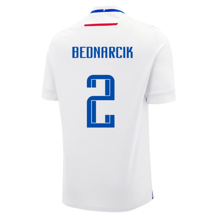 DanxenレディーススロバキアFedor Bednarcik#2ホワイトアウェイシャツ24-26ジャージーユニフォーム