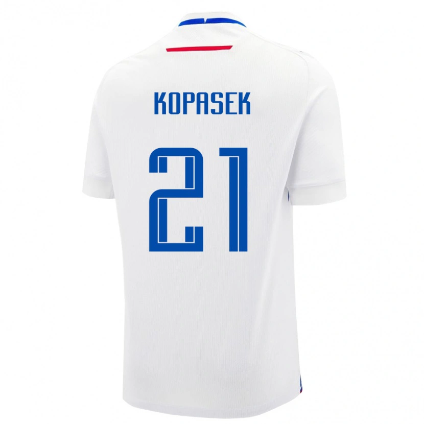 DanxenレディーススロバキアSamuel Kopasek#21ホワイトアウェイシャツ24-26ジャージーユニフォーム