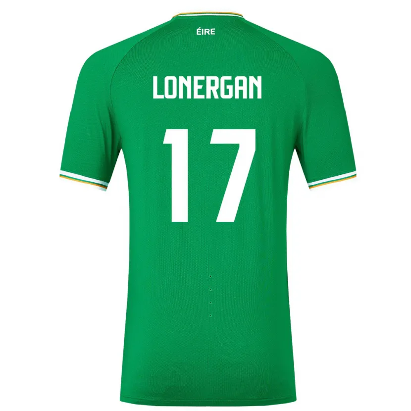 Danxenキッズアイルランド島Tom Lonergan#17緑ホームシャツ24-26ジャージーユニフォーム