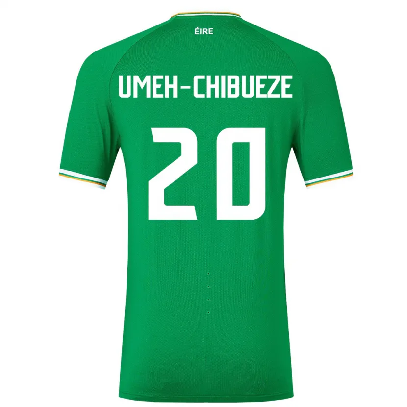 Danxenキッズアイルランド島Franco Umeh-Chibueze#20緑ホームシャツ24-26ジャージーユニフォーム