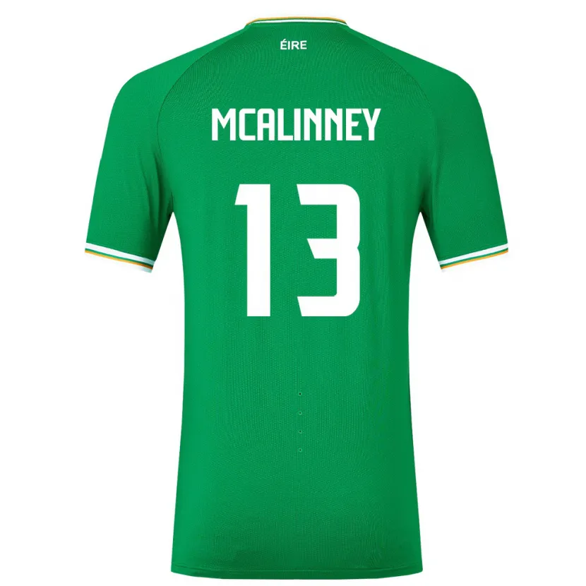 Danxenキッズアイルランド島Liam Mcalinney#13緑ホームシャツ24-26ジャージーユニフォーム