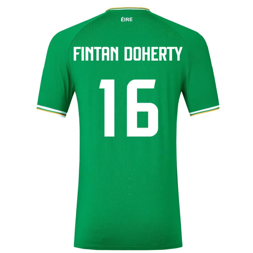 Danxenキッズアイルランド島Fintan Doherty#16緑ホームシャツ24-26ジャージーユニフォーム