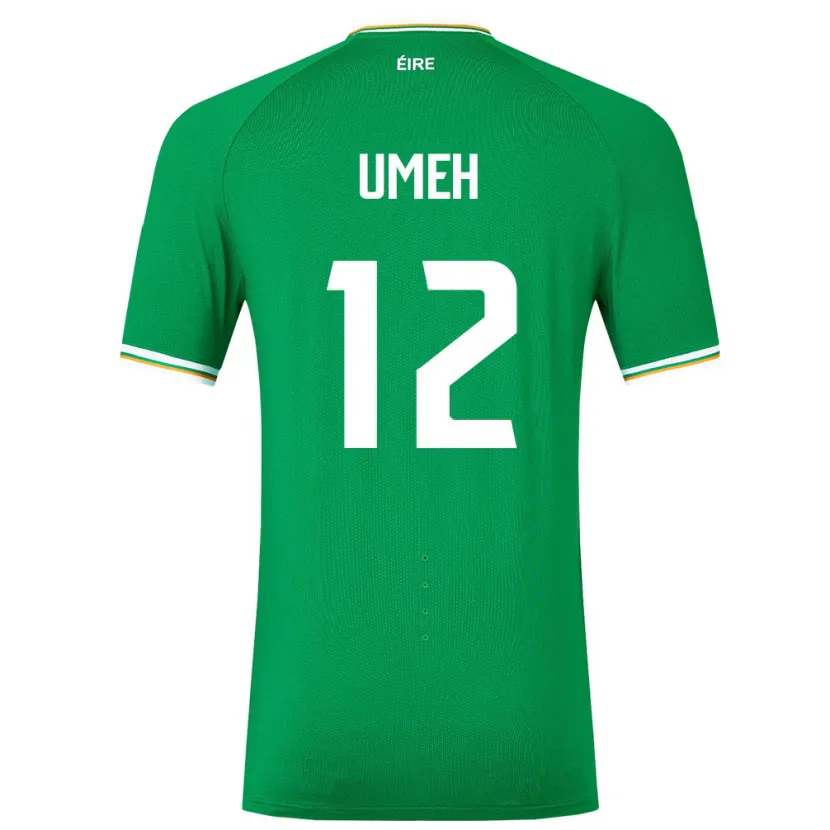 Danxenキッズアイルランド島Jaden Umeh#12緑ホームシャツ24-26ジャージーユニフォーム