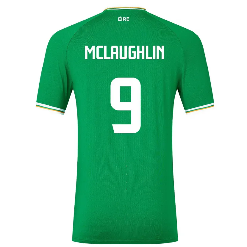 Danxenキッズアイルランド島Erin Mclaughlin#9緑ホームシャツ24-26ジャージーユニフォーム