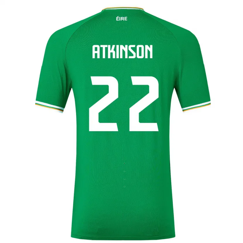 Danxenキッズアイルランド島Isibeal Atkinson#22緑ホームシャツ24-26ジャージーユニフォーム