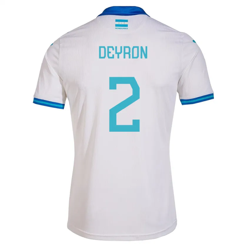 DanxenキッズホンジュラスDeyron Martínez#2白ホームシャツ24-26ジャージーユニフォーム