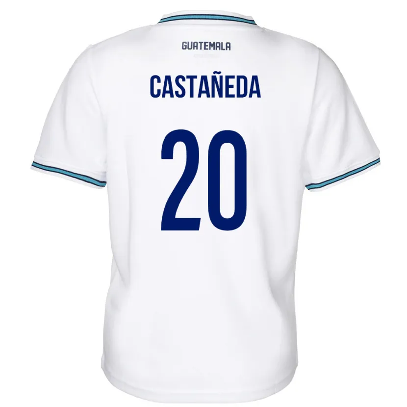 DanxenキッズグアテマラBrayam Castañeda#20白ホームシャツ24-26ジャージーユニフォーム