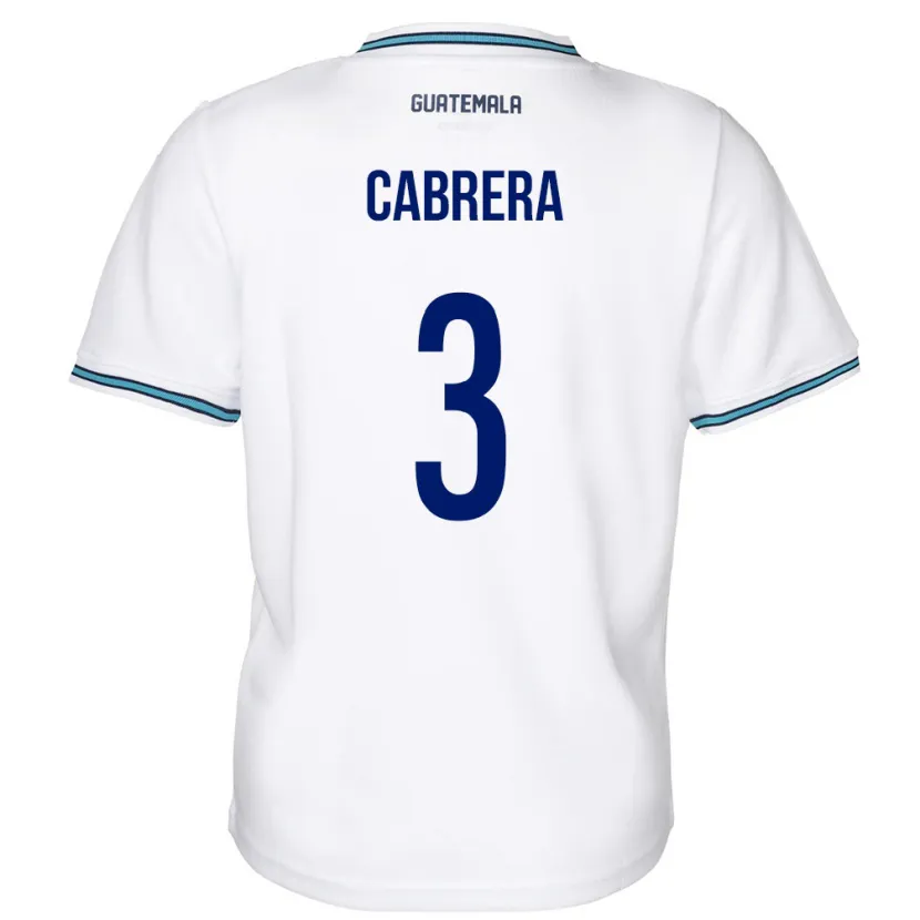 DanxenキッズグアテマラGabriel Cabrera#3白ホームシャツ24-26ジャージーユニフォーム