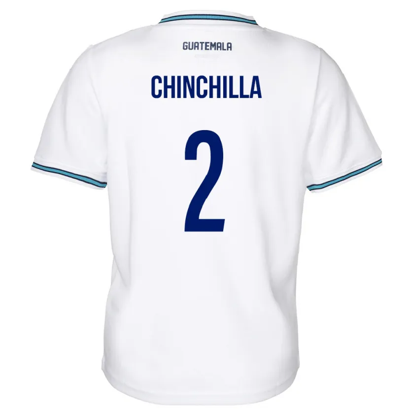 DanxenキッズグアテマラNicolás Chinchilla#2白ホームシャツ24-26ジャージーユニフォーム