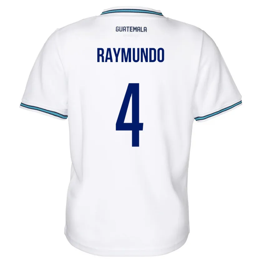 DanxenキッズグアテマラCristopher Raymundo#4白ホームシャツ24-26ジャージーユニフォーム