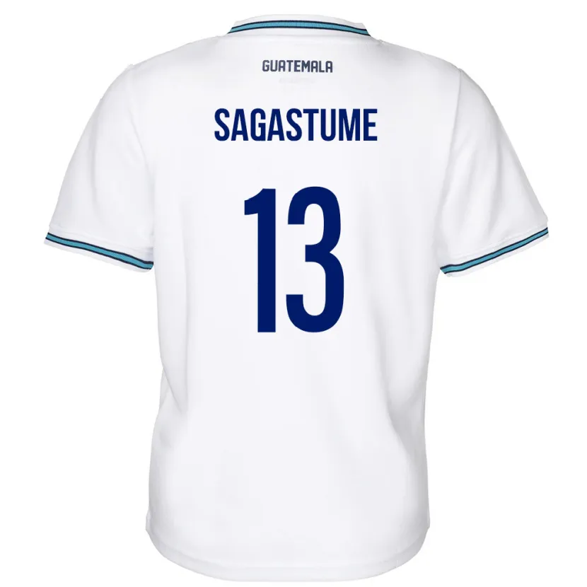 DanxenキッズグアテマラSelvin Sagastume#13白ホームシャツ24-26ジャージーユニフォーム