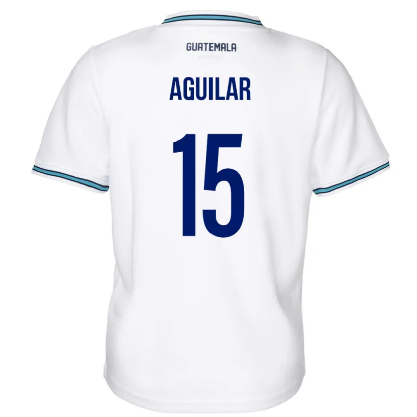 DanxenキッズグアテマラCarlos Aguilar#15白ホームシャツ24-26ジャージーユニフォーム