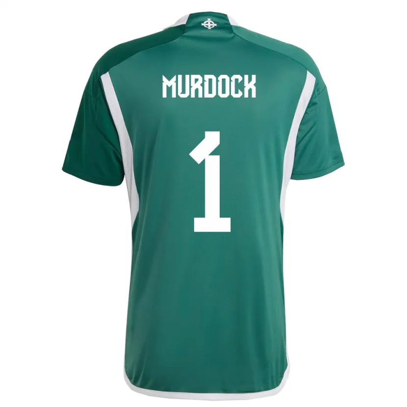 Danxenキッズ北アイルランドWill Murdock#1緑ホームシャツ24-26ジャージーユニフォーム