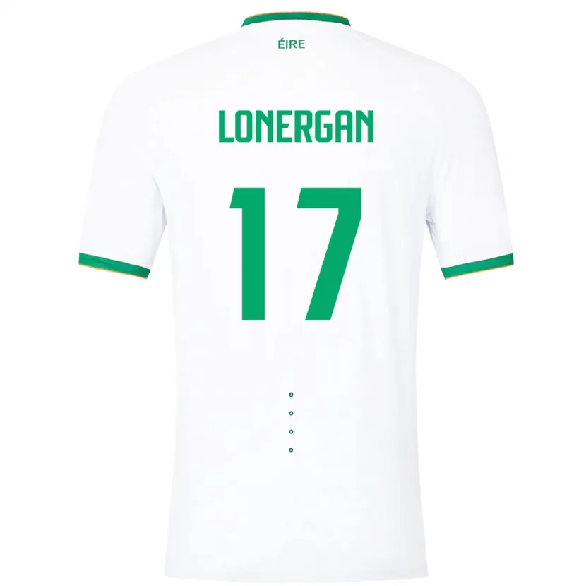 Danxenキッズアイルランド島Tom Lonergan#17白アウェイシャツ24-26ジャージーユニフォーム