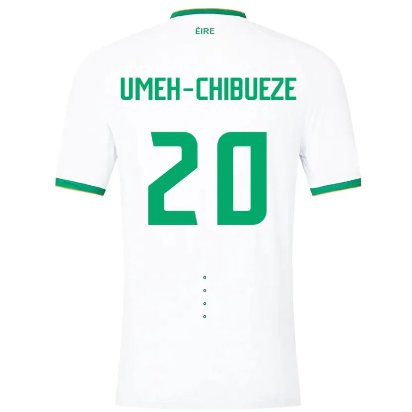 Danxenキッズアイルランド島Franco Umeh-Chibueze#20白アウェイシャツ24-26ジャージーユニフォーム