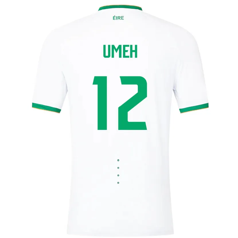 Danxenキッズアイルランド島Jaden Umeh#12白アウェイシャツ24-26ジャージーユニフォーム