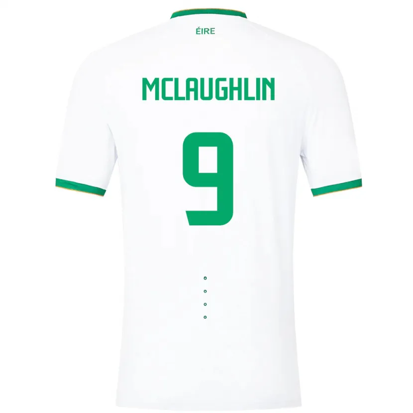 Danxenキッズアイルランド島Erin Mclaughlin#9白アウェイシャツ24-26ジャージーユニフォーム