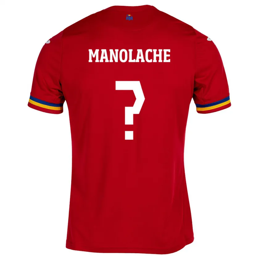 DanxenキッズルーマニアLuca Manolache#0赤アウェイシャツ24-26ジャージーユニフォーム