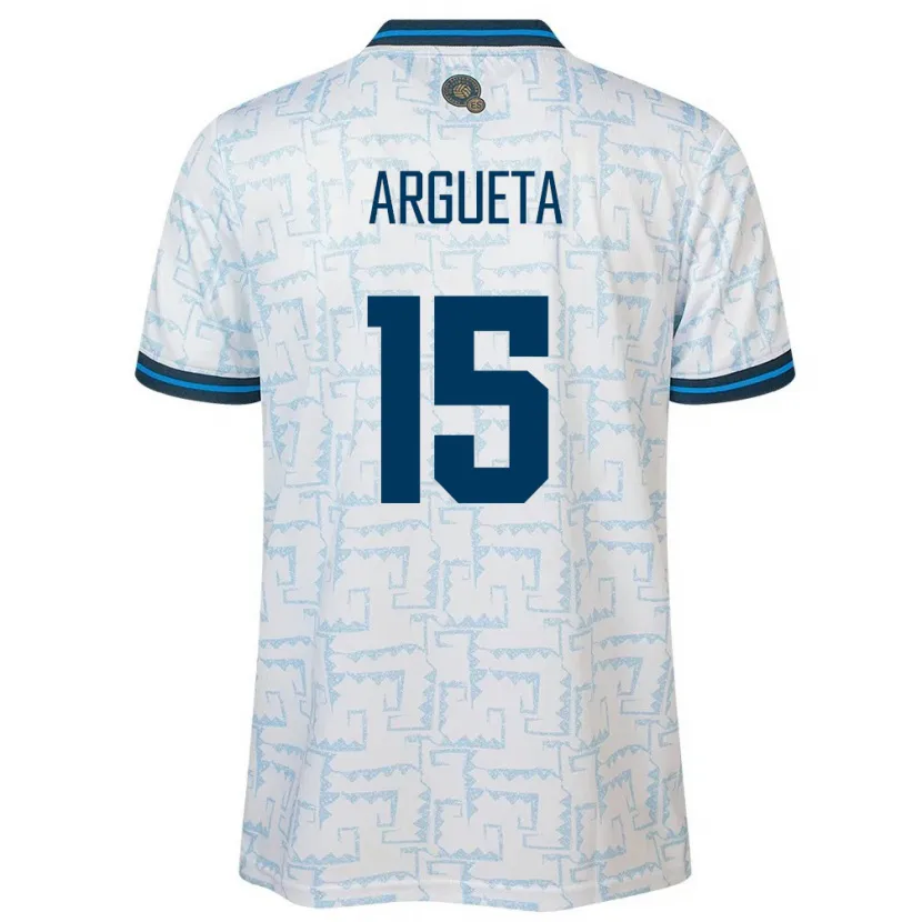 DanxenキッズエルサルバドルGermán Argueta#15白アウェイシャツ24-26ジャージーユニフォーム