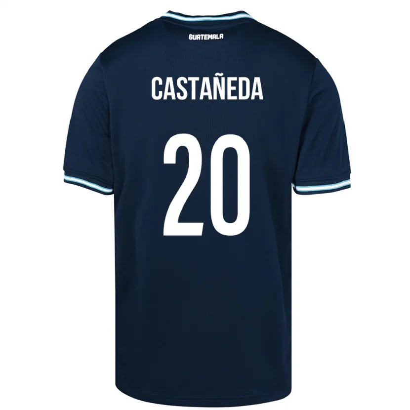 DanxenキッズグアテマラBrayam Castañeda#20青アウェイシャツ24-26ジャージーユニフォーム