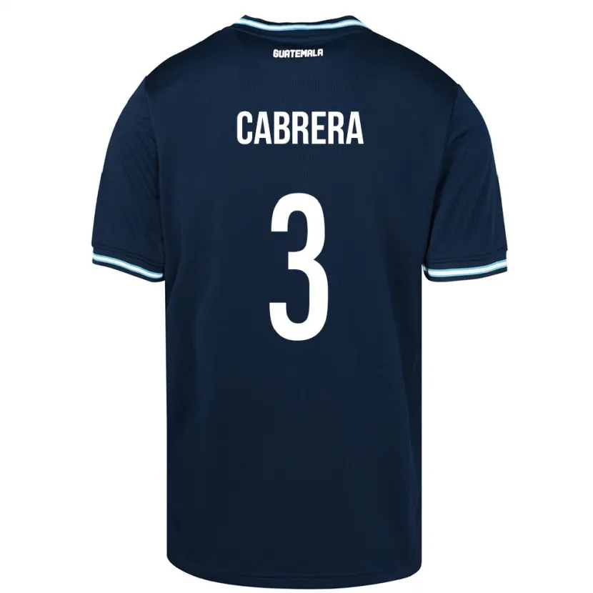 DanxenキッズグアテマラGabriel Cabrera#3青アウェイシャツ24-26ジャージーユニフォーム