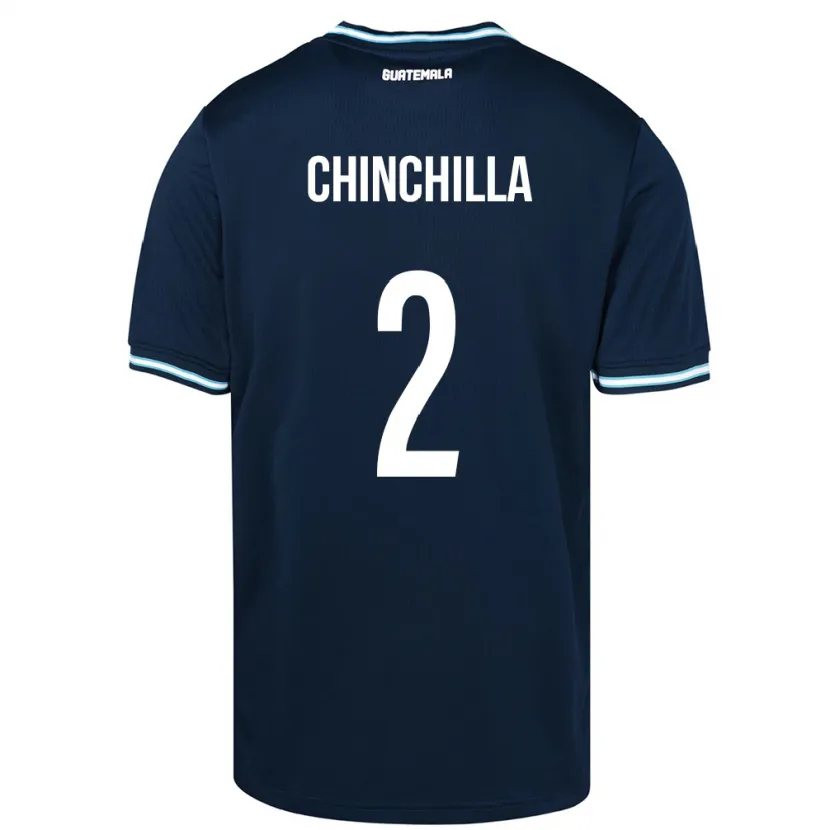 DanxenキッズグアテマラNicolás Chinchilla#2青アウェイシャツ24-26ジャージーユニフォーム