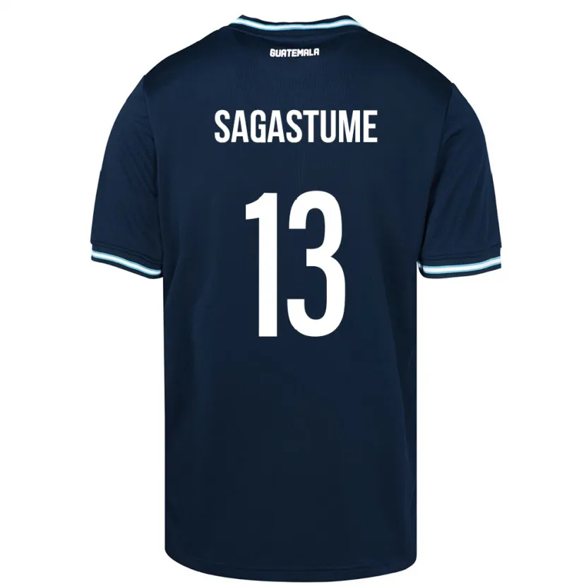 DanxenキッズグアテマラSelvin Sagastume#13青アウェイシャツ24-26ジャージーユニフォーム