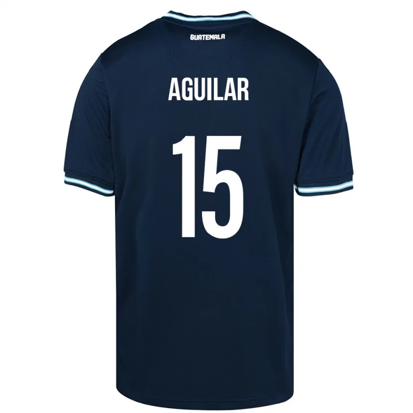 DanxenキッズグアテマラCarlos Aguilar#15青アウェイシャツ24-26ジャージーユニフォーム