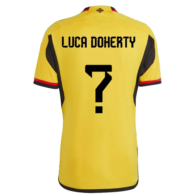 Danxenキッズ北アイルランドLuca Doherty#0白アウェイシャツ24-26ジャージーユニフォーム