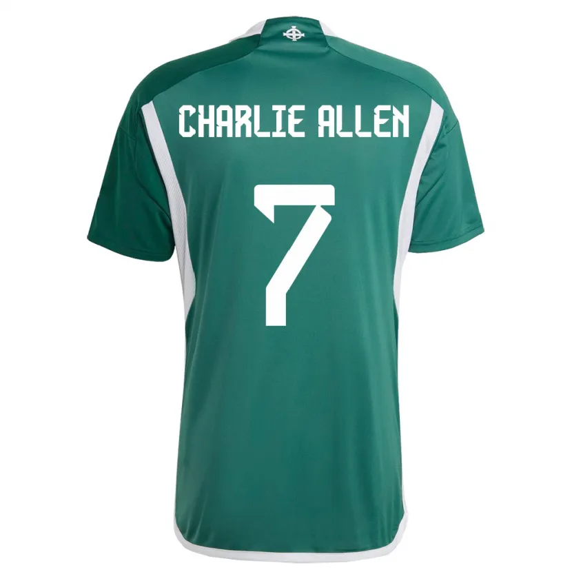 Danxenメンズ北アイルランドCharlie Allen#7緑ホームシャツ24-26ジャージーユニフォーム