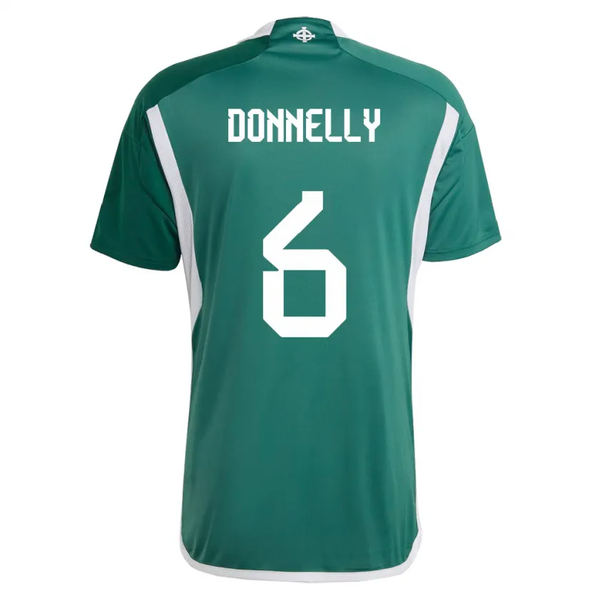 Danxenメンズ北アイルランドRyan Donnelly#6緑ホームシャツ24-26ジャージーユニフォーム