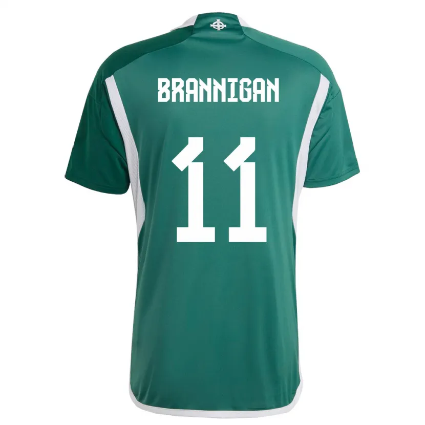 Danxenメンズ北アイルランドCole Brannigan#11緑ホームシャツ24-26ジャージーユニフォーム