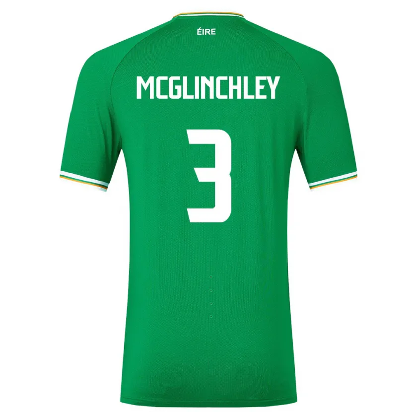 Danxenレディースアイルランド島Harry Mcglinchley#3緑ホームシャツ24-26ジャージーユニフォーム