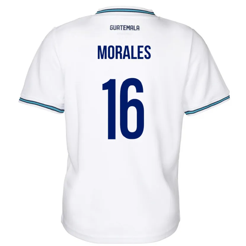 DanxenレディースグアテマラJosé Morales#16白ホームシャツ24-26ジャージーユニフォーム