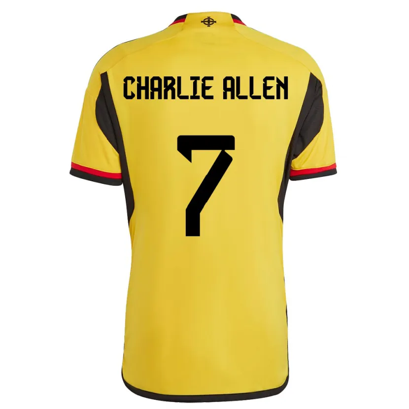 Danxenレディース北アイルランドCharlie Allen#7白アウェイシャツ24-26ジャージーユニフォーム