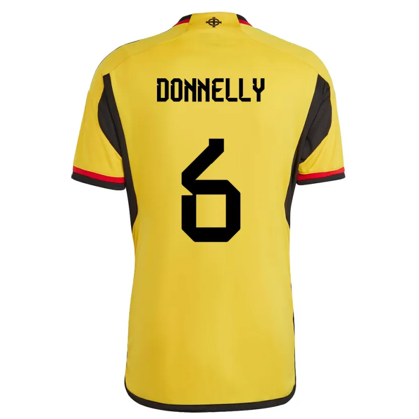 Danxenレディース北アイルランドRyan Donnelly#6白アウェイシャツ24-26ジャージーユニフォーム