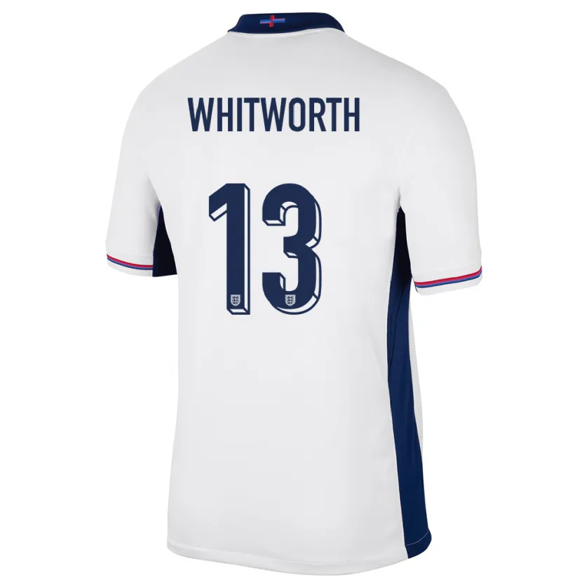 DanxenキッズイングランドJoseph Whitworth#13白ホームシャツ24-26ジャージーユニフォーム