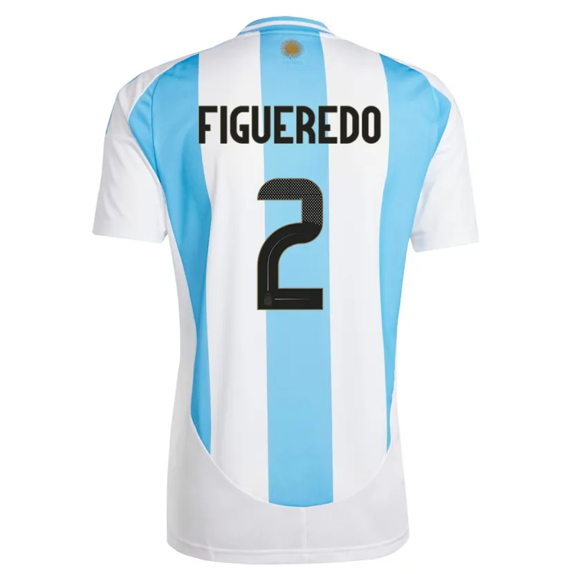 DanxenキッズアルゼンチンLeandro Figueredo#2白 青ホームシャツ24-26ジャージーユニフォーム