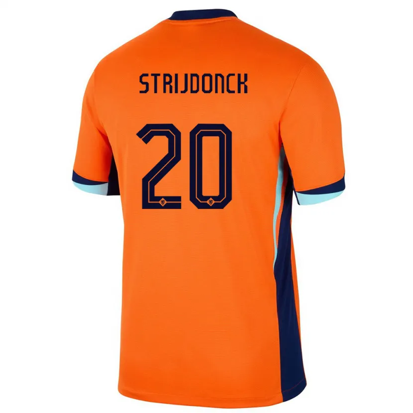 DanxenキッズオランダBayren Strijdonck#20オレンジホームシャツ24-26ジャージーユニフォーム