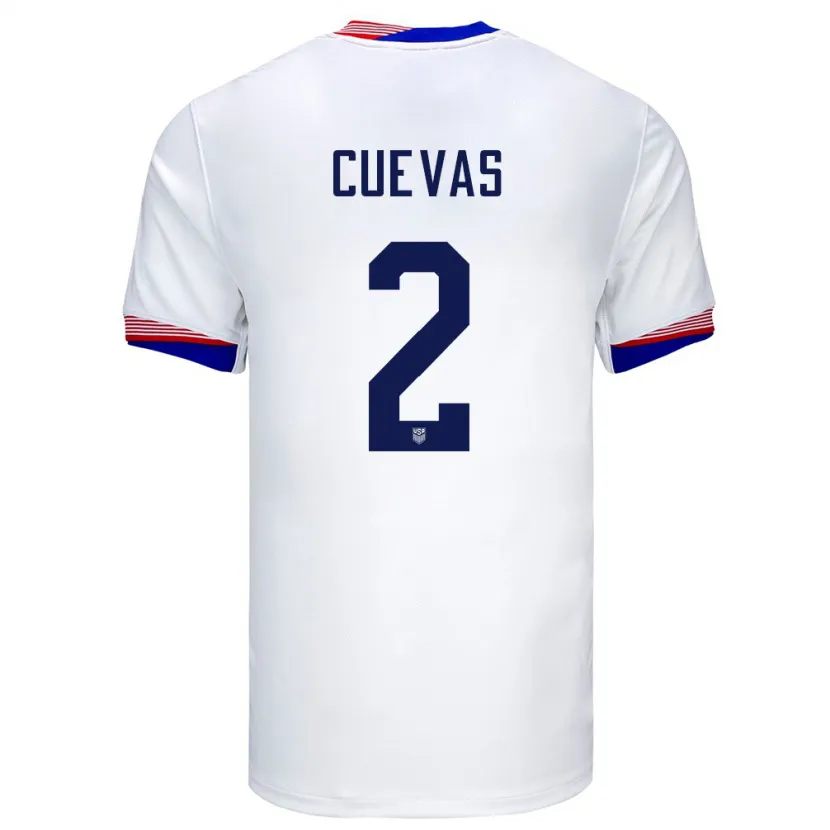 Danxenキッズアメリカ合衆国Mauricio Cuevas#2白ホームシャツ24-26ジャージーユニフォーム