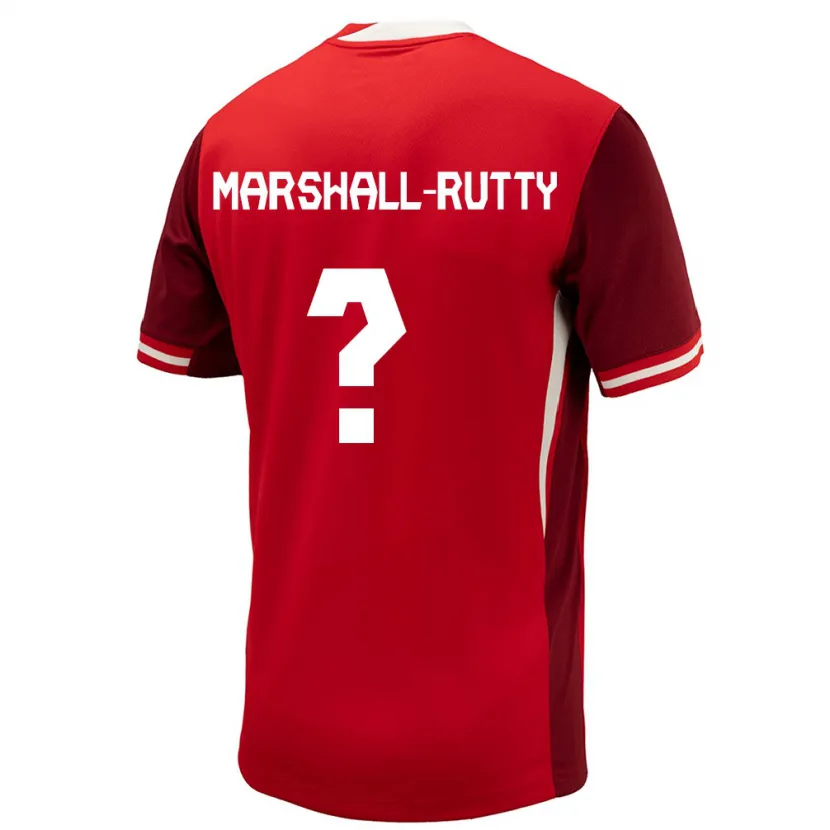 DanxenキッズカナダJahkeele Marshall Rutty#0赤ホームシャツ24-26ジャージーユニフォーム