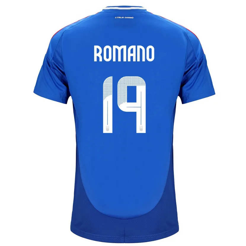 DanxenキッズイタリアMarco Romano#19青ホームシャツ24-26ジャージーユニフォーム