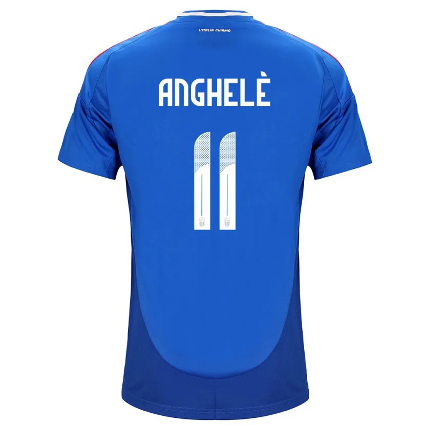 DanxenキッズイタリアLorenzo Anghelè#11青ホームシャツ24-26ジャージーユニフォーム