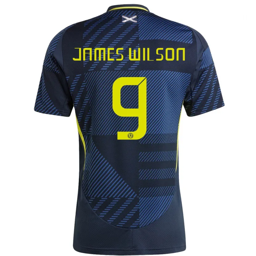 DanxenキッズスコットランドJames Wilson#9濃紺ホームシャツ24-26ジャージーユニフォーム