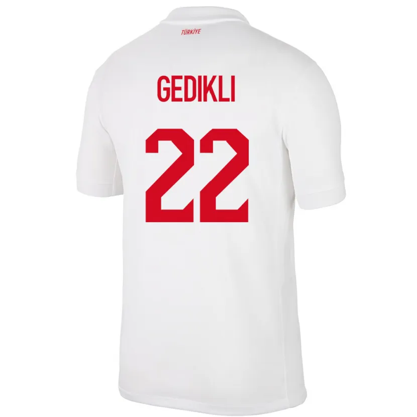 DanxenキッズトルコBerkant Gedikli#22白ホームシャツ24-26ジャージーユニフォーム