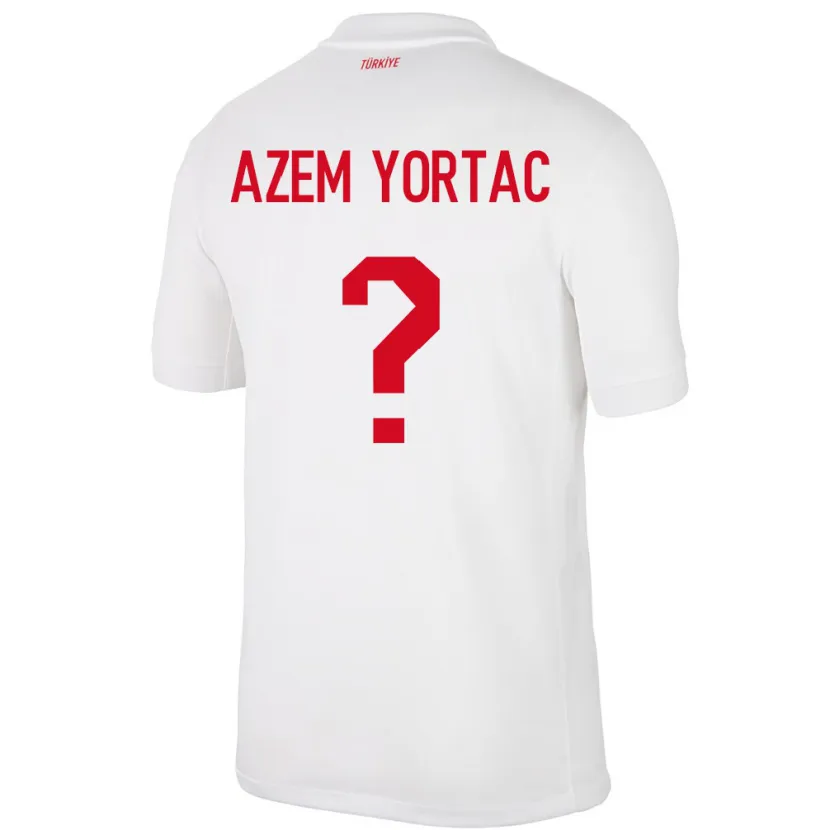 DanxenキッズトルコMustafa Azem Yortaç#0白ホームシャツ24-26ジャージーユニフォーム