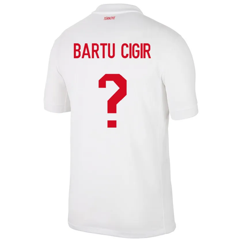 DanxenキッズトルコCan Bartu Çığır#0白ホームシャツ24-26ジャージーユニフォーム