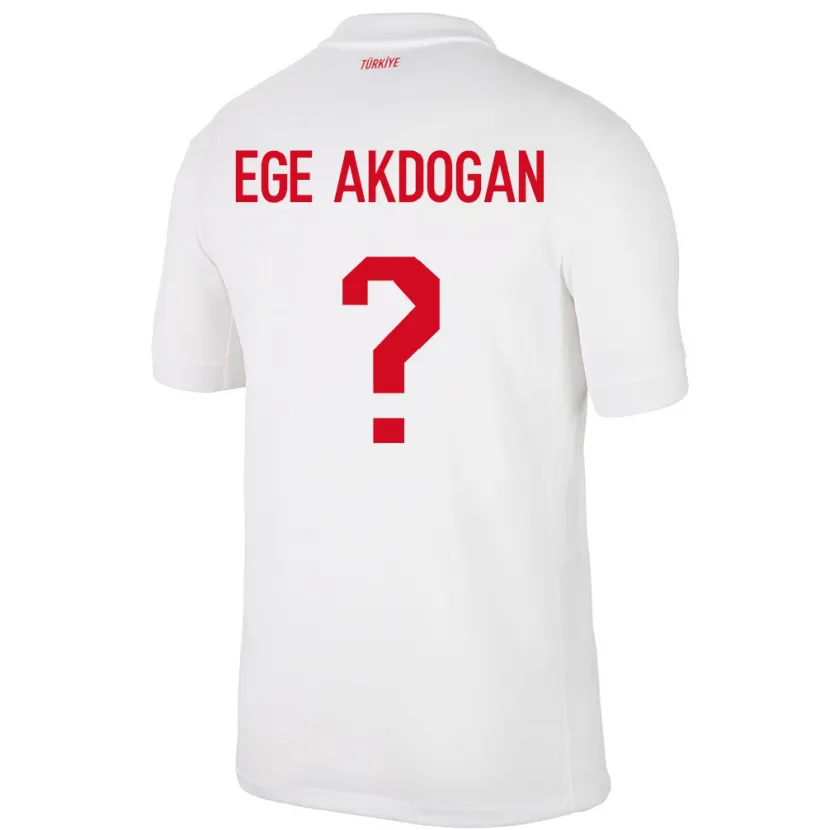 DanxenキッズトルコHasan Ege Akdoğan#0白ホームシャツ24-26ジャージーユニフォーム