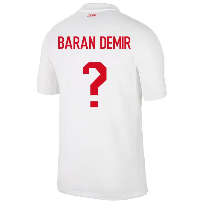 DanxenキッズトルコTuna Baran Demir#0白ホームシャツ24-26ジャージーユニフォーム